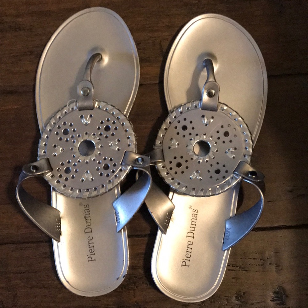 Pierre Dumas Silver sandals